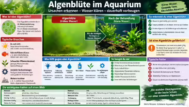 Algenblüte im Aquarium: Ursachen erkennen, Wasser klären und dauerhaft vorbeugen