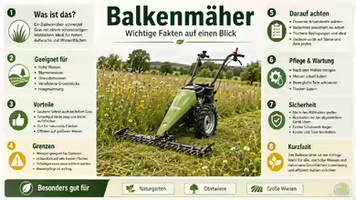 Balkenmäher: Effizient hohes Gras und große Wiesen mähen