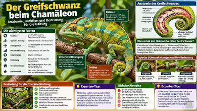 Der Greifschwanz beim Chamäleon - Anatomie, Funktion und Bedeutung für die Haltung