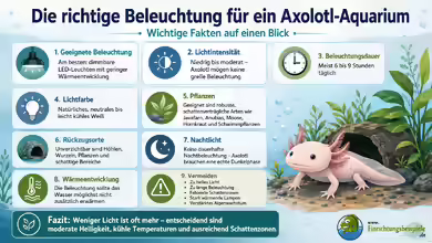 Die richtige Beleuchtung für ein Axolotl-Aquarium