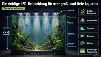 Die richtige LED-Beleuchtung für sehr große und tiefe Aquarien auswählen