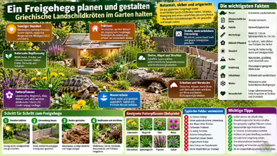 Ein Freigehege planen und gestalten: Griechische Landschildkröten im Garten halten