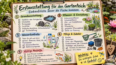 Erstausstattung für den Gartenteich: Was gehört auf die Einkaufsliste?