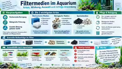 Filtermedien im Aquarium: Arten, Wirkung, Auswahl und richtige Anwendung