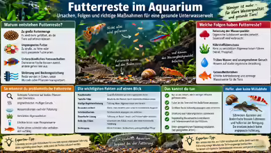 Futterreste im Aquarium: Ursachen, Folgen und richtige Maßnahmen