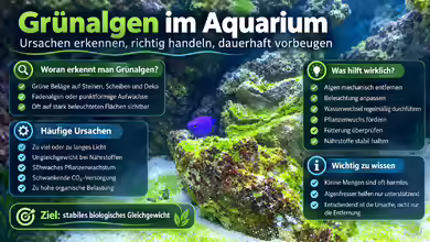 Grünalgen im Aquarium: Ursachen erkennen, bekämpfen und dauerhaft vorbeugen