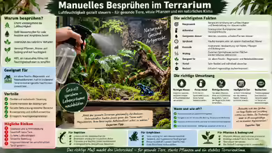 Manuelles Besprühen im Terrarium: Luftfeuchtigkeit gezielt und kontrolliert steuern