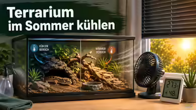 Terrarium im Sommer kühlen: So schützt du Reptilien, Amphibien und Wirbellose vor Überhitzung