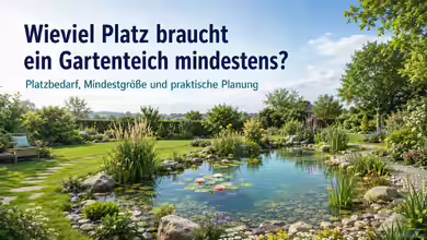 Wieviel Platz braucht ein Gartenteich mindestens?