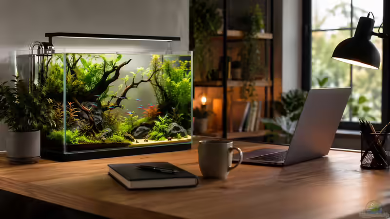 Aquarium im Homeoffice: Ruhepol, Blickfang und lebendiges Biotop am Arbeitsplatz