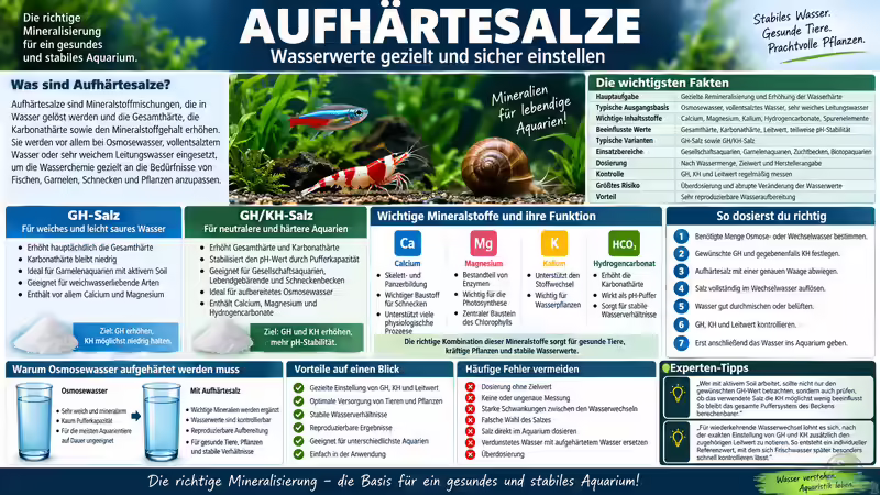 Aufhärtesalze im Aquarium: Wasserwerte gezielt und sicher einstellen