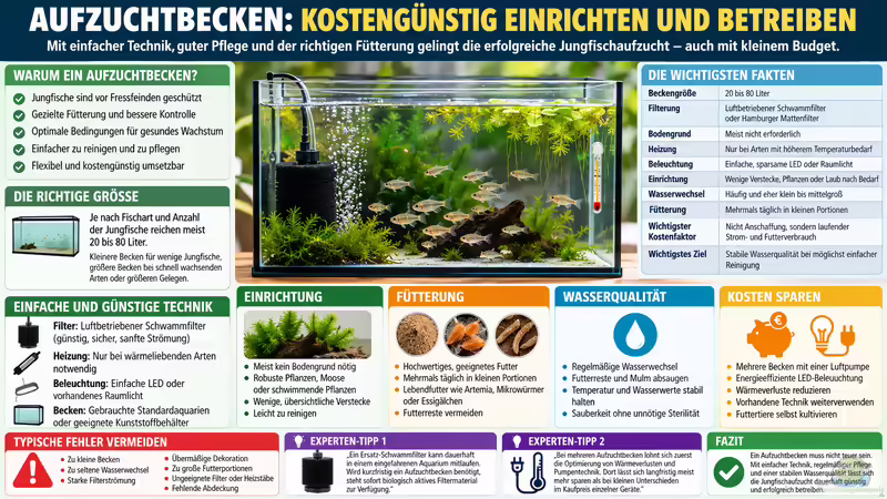 Aufzuchtbecken: Kostengünstig einrichten und betreiben