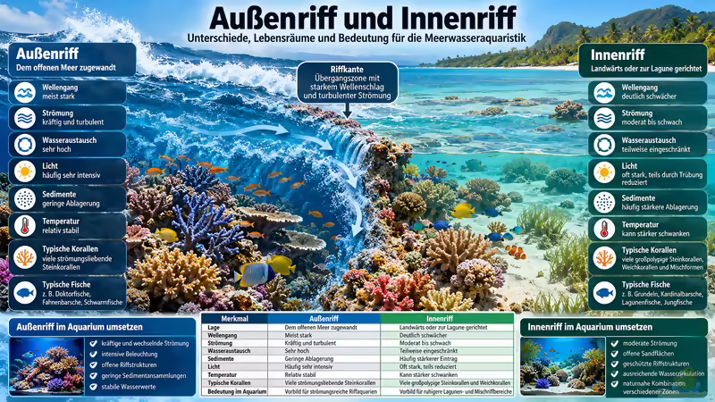 Außenriff und Innenriff - Unterschiede, Lebensräume und Bedeutung für die Meerwasseraquaristik