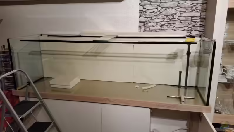 Beim Bau der eigenen Rückwand. Hardschaumplatten werden in Form gebracht und mit von Patrick`s Amazonas (11)