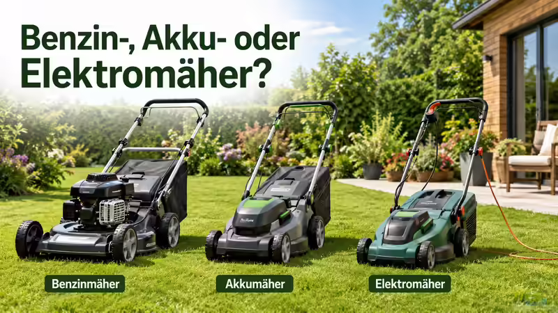 Benzin-, Akku- oder Elektromäher? Der große Ratgeber für die richtige Mäherwahl