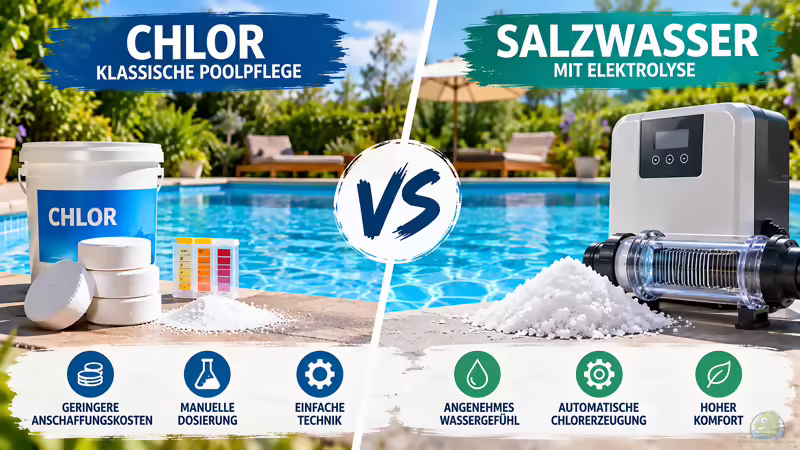 Chlor oder Salzwasser: Die richtige Auswahl für deinen Pool