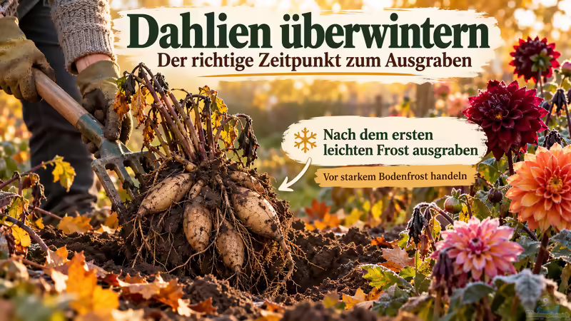 Dahlien überwintern: Der richtige Zeitpunkt zum Ausgraben