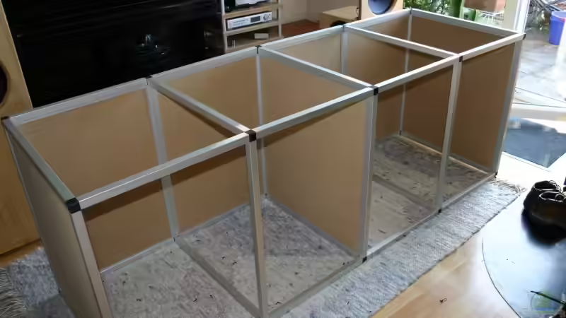 das Alugestell nach dem Zusammenbau von Jochen Gedicke (2)