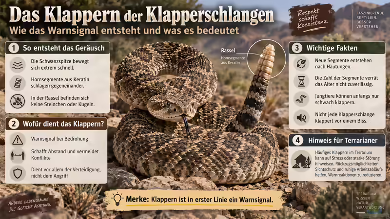 Das Klappern der Klapperschlangen: Entstehung, Funktion und Bedeutung der berühmten Warnrassel