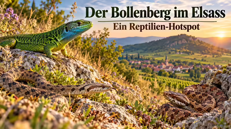 Der Bollenberg im Elsass - Ein Reptilien-Hotspot zwischen Trockenrasen und Weinbergen