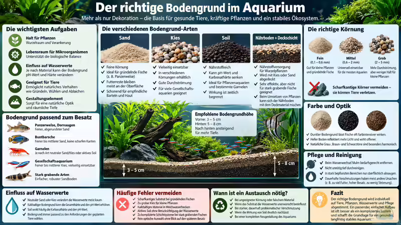 Der richtige Bodengrund im Aquarium
