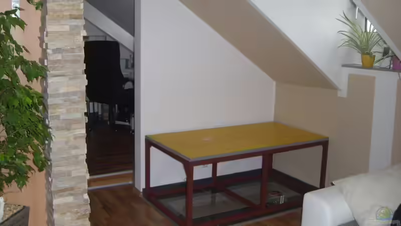 der selbstgebaute Aquariumtisch aus massiven Formrohren von Markus Maier (3)