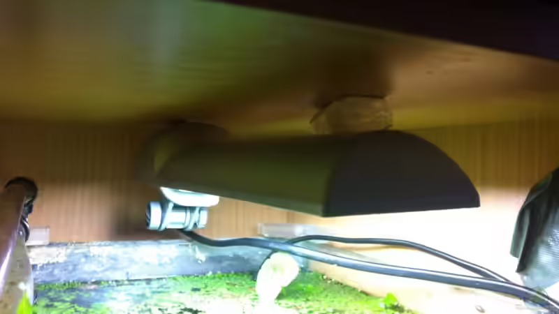 Die Aufsteckleuchte wurde an die ´Decke´ geklebt, da die Konstruktion mit Halterung nicht in den Unterschrank passen würde von Caricciola (6)