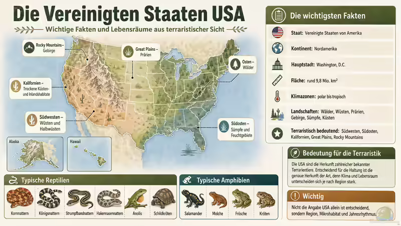 Die USA: Lebensräume und Tierwelt aus terraristischer Sicht