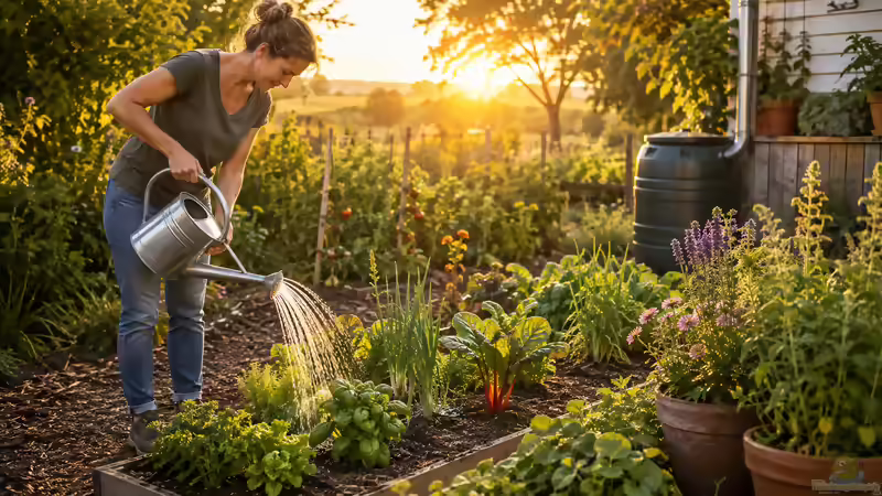 Effektiv den Garten an heißen Tagen gießen