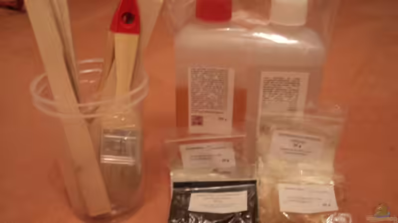 Epoxidharz Versiegelung mit Farben schwarz, hell grau, dunkel grau, braun von Michael Boeck (9)