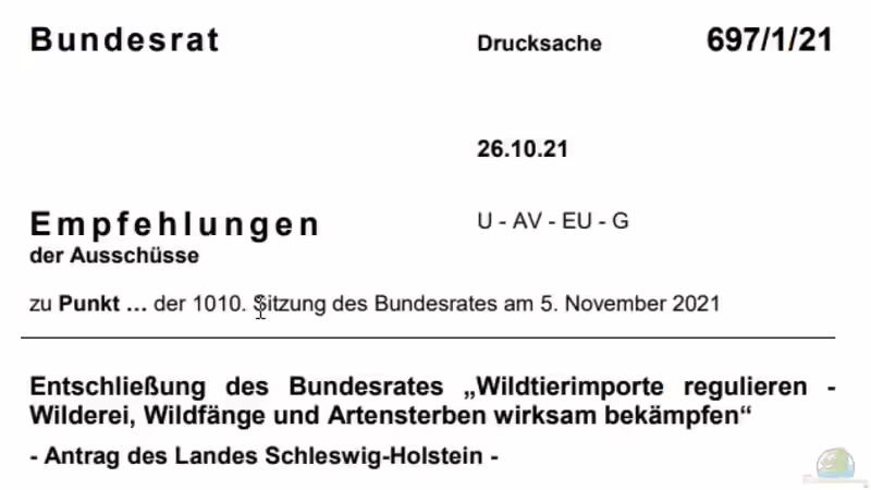 Es wird ernst! ??? Der Import von Wildfängen aus Drittstaaten in die EU soll verboten werden
