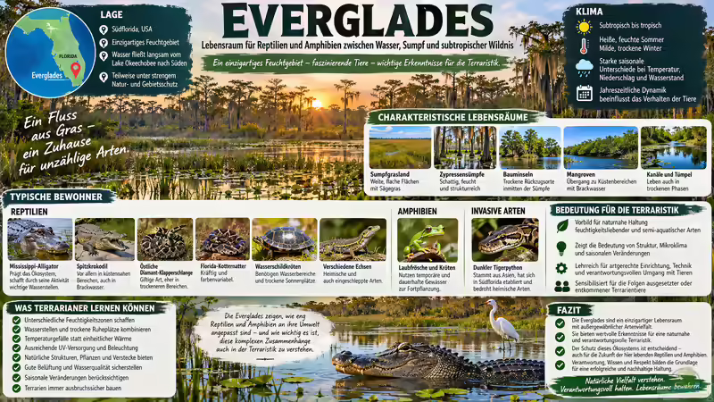 Everglades: Lebensraum für Reptilien und Amphibien zwischen Wasser, Sumpf und subtropischer Wildnis