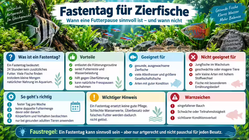 Fastentag für Zierfische: Wann eine Futterpause sinnvoll ist und wann nicht