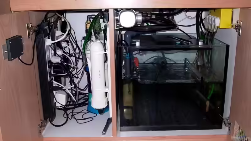 Filterbecken mit 12 runden Filterschwämmen und ??berlauf in den Kanal von Johann Fellner (14)