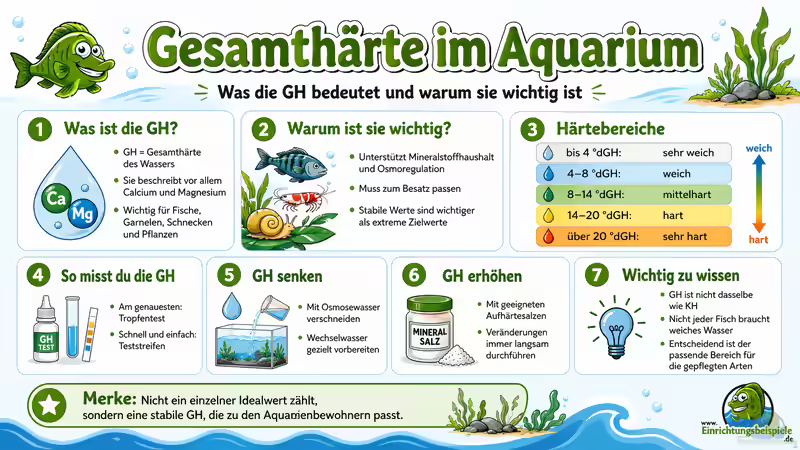 Gesamthärte im Aquarium: Bedeutung, Messung und richtige Einstellung