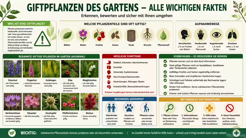 Giftpflanzen des Gartens: Risiken erkennen und sicher mit ihnen umgehen