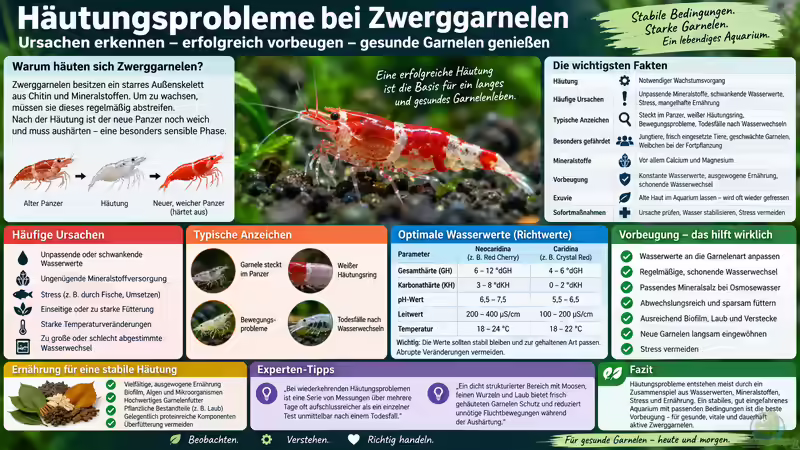 Häutungsprobleme bei Zwerggarnelen: Ursachen erkennen und erfolgreich vorbeugen