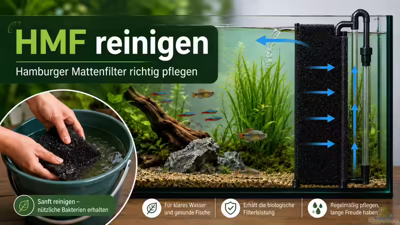 HMF reinigen: So bleibt der Hamburger Mattenfilter im Aquarium dauerhaft leistungsstark