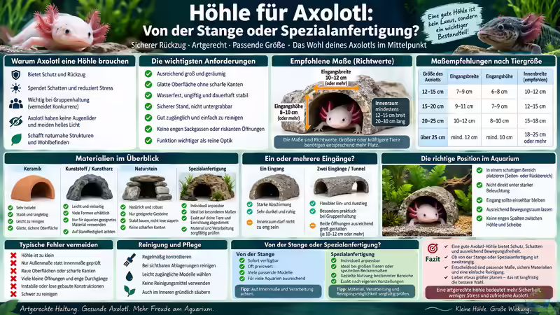 Höhle für Axolotl: Von der Stange oder Spezialanfertigung?