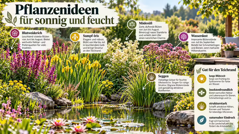 Ideen für die Randbepflanzung am Gartenteich