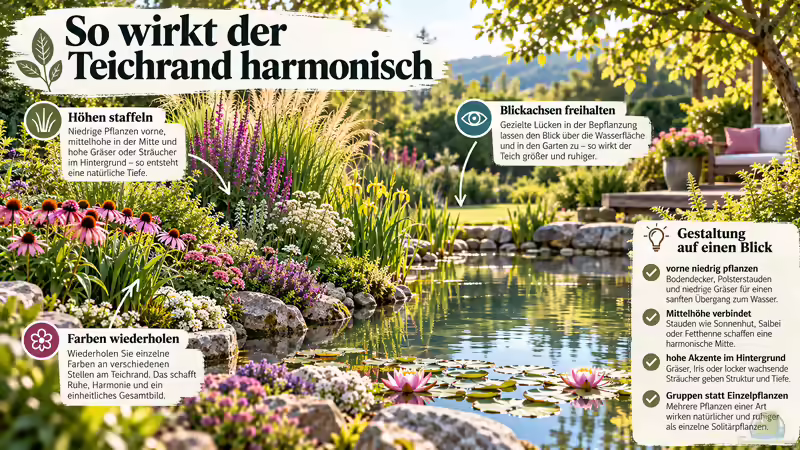 Ideen für die Randbepflanzung am Gartenteich