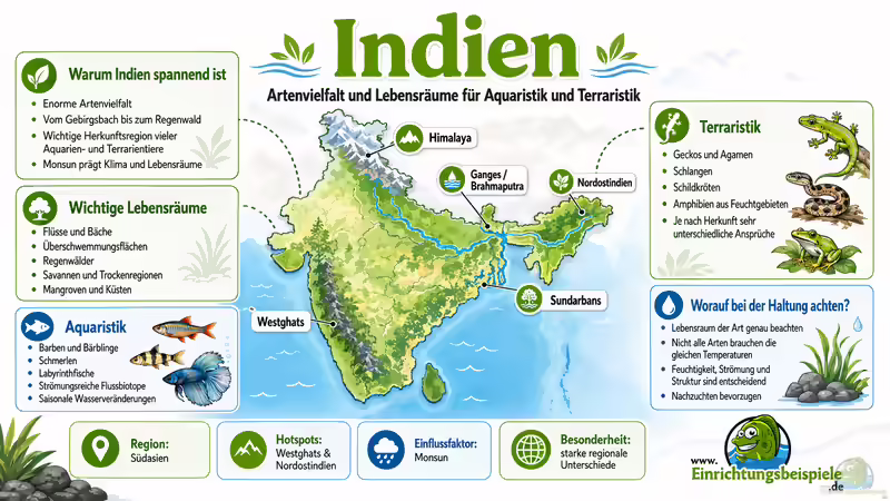 Indien: Artenvielfalt und Lebensräume für Aquaristik und Terraristik