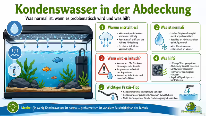 Kondenswasser in der Abdeckung: Ursachen, Probleme und Lösungen im Aquarium