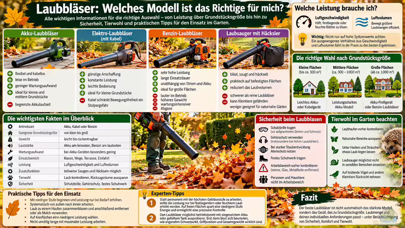 Laubbläser: Welches Modell ist das richtige für mich?