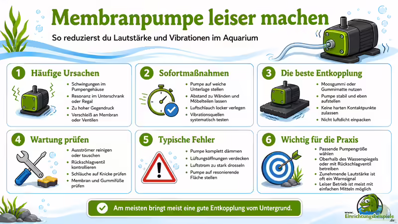 Lautstärke und Vibrationen einer Membranpumpe reduzieren