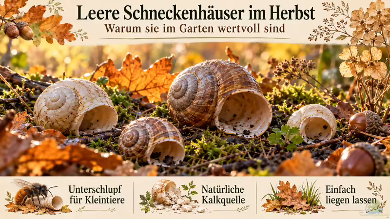 Leere Schneckenhäuser im Herbst: Warum sie im Garten wertvoll sind