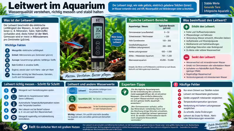 Leitwert im Aquarium: Wasserqualität richtig messen und verstehen