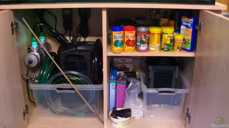 Links der Mattenfilter + UVC Klärer, rechts der Thermofilter mit Biomedien von Eheim von Trockenschwimmer (11)