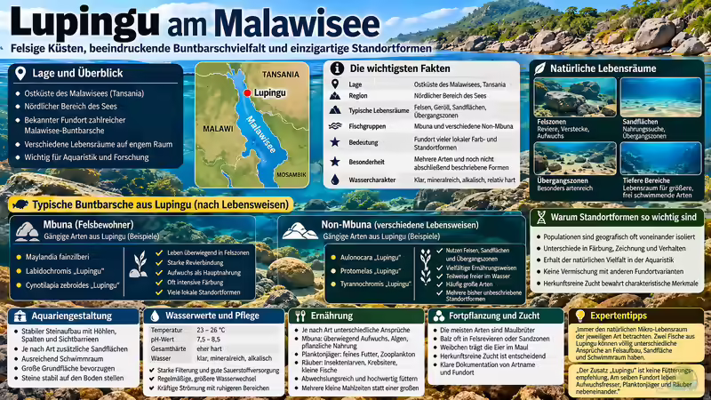 Lupingu am Malawisee: Lebensraum, Buntbarsche und Bedeutung für die Aquaristik
