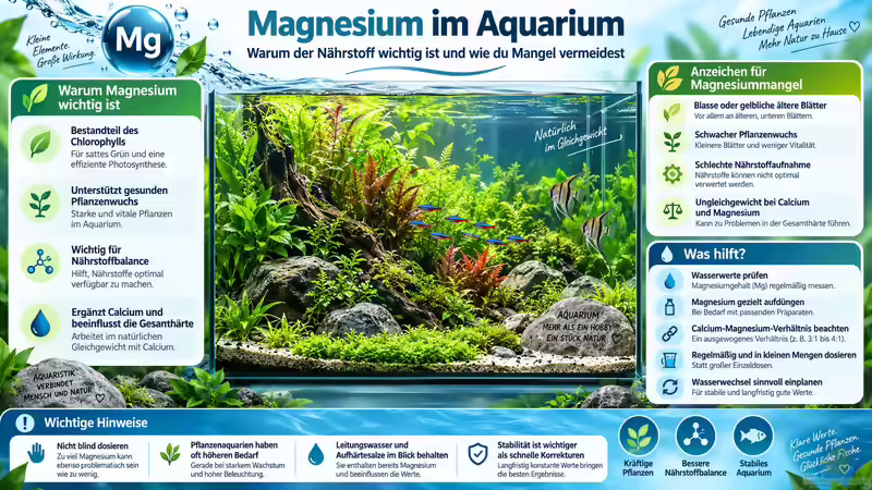 Magnesium im Aquarium: Bedeutung, richtige Werte und sichere Anwendung